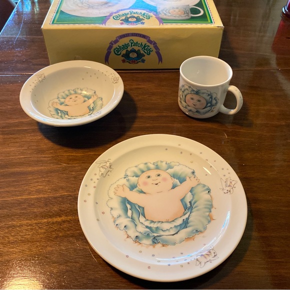 Cabbage patch kids dish set. Royal Worcester first edition. 1984 made in England - Picture 6 of 16